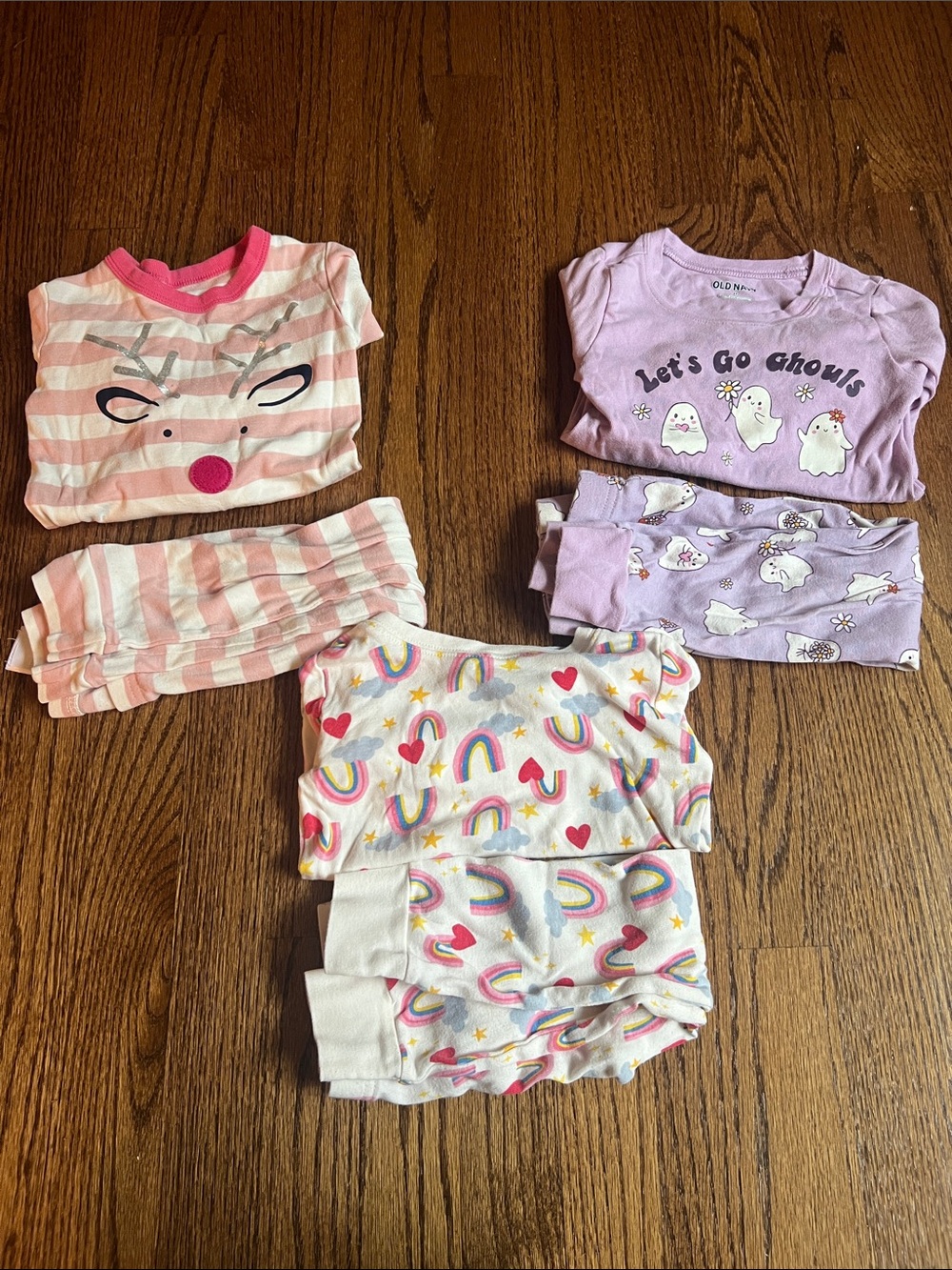3 snug fit sets of PJs- Gap and Old Navy